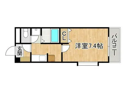 メゾン・ド・アブリール(1K/3階)の間取り写真