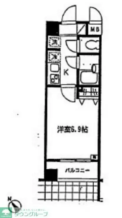 メゾンド島津山 6階階 間取り