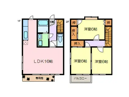 ハミングコート林(3LDK/1階)の間取り写真