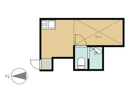 EELSCABIN(ワンルーム/1階)の間取り写真