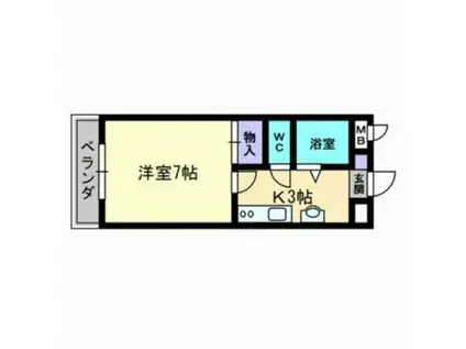 カサエスペランサ(1K/1階)の間取り写真