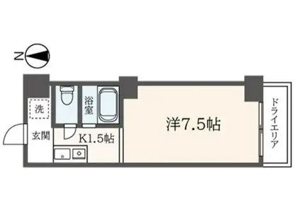 エクセルハイツ(1K/B1階)の間取り写真
