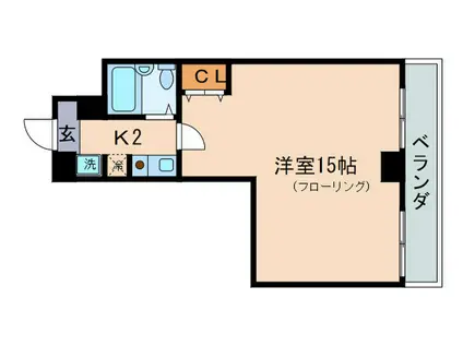 カーサ・ソラッツォ(1K/3階)の間取り写真