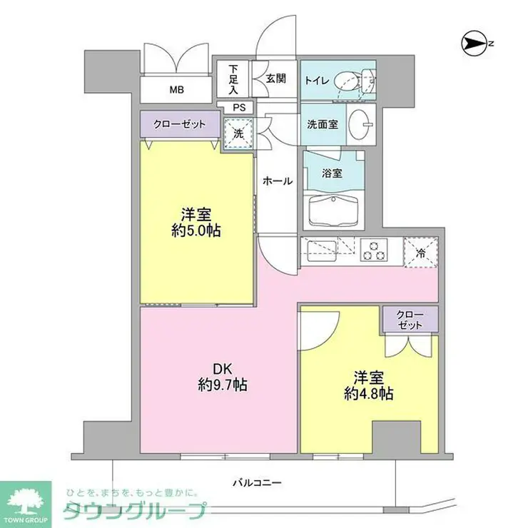 コンフォリア西蒲田 13階階 間取り