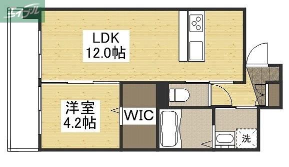 カサ・セグーラ田町(1LDK/11階)の間取り写真