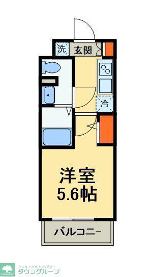 GENOVIA天王台(1K/4階)の間取り写真
