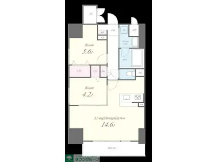 EVERGARDEN(2LDK/11階)の間取り写真