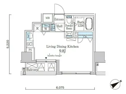 カーサスプレンディッド恵比寿1丁目(ワンルーム/9階)の間取り写真