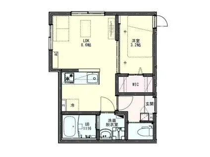 KEIAI RESIDENCE 上尾II(1LDK/2階)の間取り写真