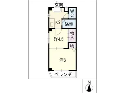 ラフォーレ21(2K/3階)の間取り写真