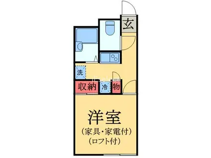 LPしらさぎ(1K/1階)の間取り写真