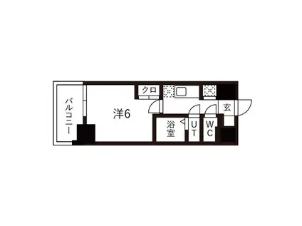 ワールドアイ大阪城イーストIII(1K/9階)の間取り写真