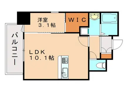 GRACE COURT SUNATU(1LDK/7階)の間取り写真