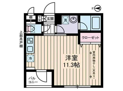 サン・ルミエール(ワンルーム/3階)の間取り写真