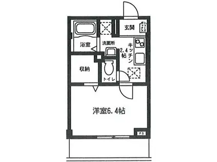 モアナ湘南(1K/2階)の間取り写真