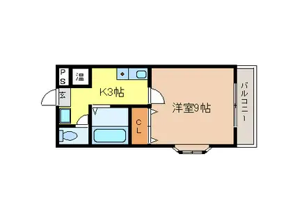 BLDクリエートI(1K/3階)の間取り写真