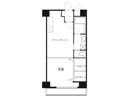 クレベール西新宿(1DK/6階)の間取り写真