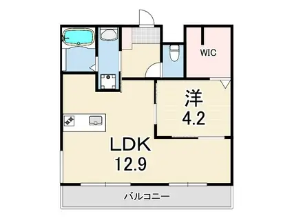 MICA ELENO(1LDK/3階)の間取り写真