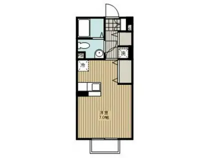 セジュールコト(ワンルーム/2階)の間取り写真