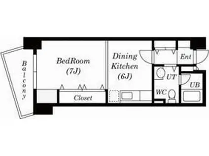 アピレ21(1DK/5階)の間取り写真