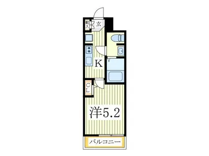 GENOVIA天王台(1K/1階)の間取り写真