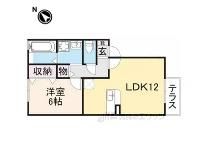 セジュールグランモア(1LDK/2階)の間取り写真