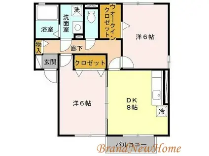 グリーンコート堺東(2DK/1階)の間取り写真