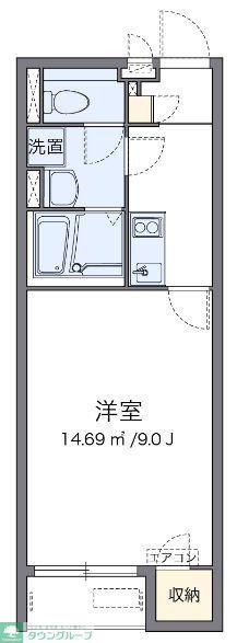 クレイノS&S(1K/1階)の間取り写真