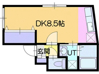 AREX野幌II(ワンルーム/4階)の間取り写真