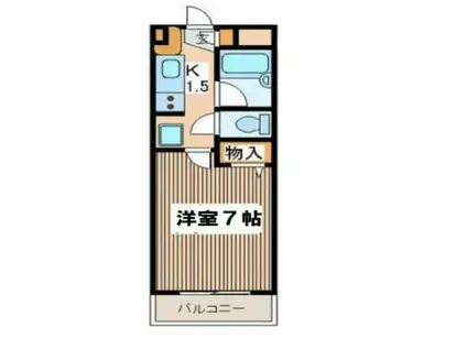 ヒルズ青山(1K/3階)の間取り写真