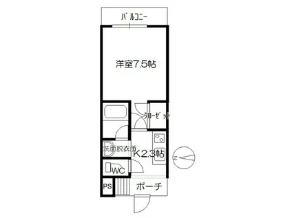 グレイスコート三嶋(1K/3階)の間取り写真