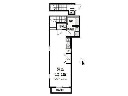 ザ・パークメゾン南長崎の杜(ワンルーム/2階)の間取り写真