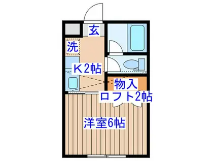 畳屋町ハイツ(1K/1階)の間取り写真