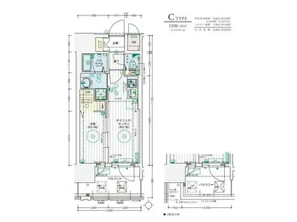 エステムコート大阪プリューム(1DK/10階)の間取り写真