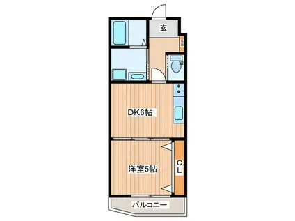 タイセイパレス・アリビオ(1DK/1階)の間取り写真