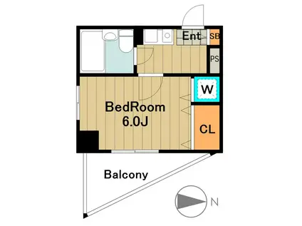 南橋本レジデンス(1K/2階)の間取り写真