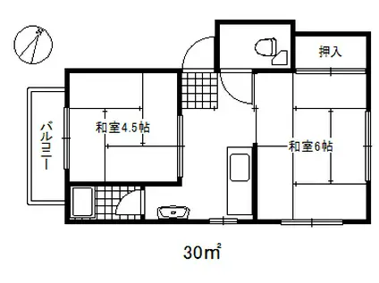 新堂マンション(2K/3階)の間取り写真