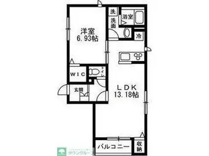 川越市木野目計画(1LDK/3階)の間取り写真