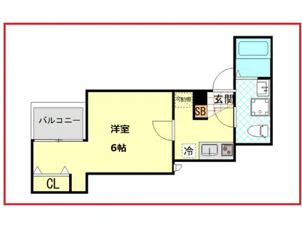 シーエフジオーレ堀切(1K/2階)の間取り写真