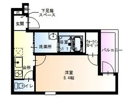 フジパレス放出VI番館(1K/2階)の間取り写真