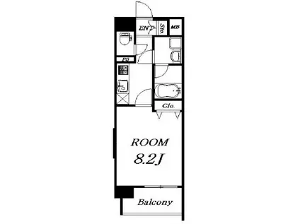 グランマノワール(1K/2階)の間取り写真