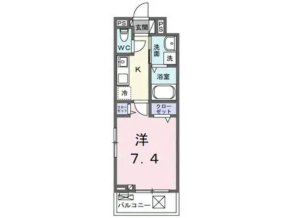 スプレンドーレ(1K/3階)の間取り写真