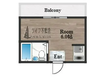 YOUハイム俊徳(ワンルーム/3階)の間取り写真