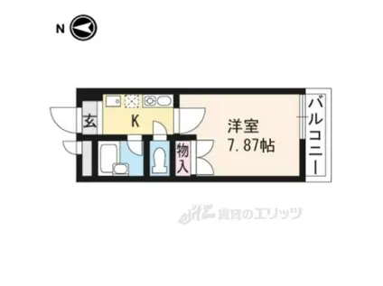 カレラ・デ・ノルテ(1K/2階)の間取り写真