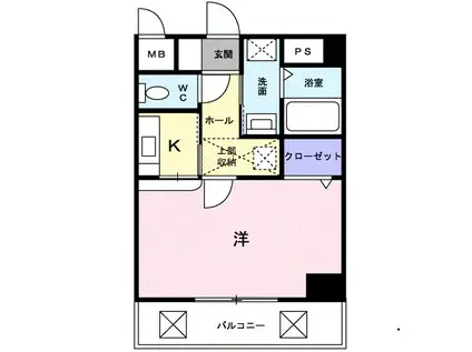 ウエルアクセス草香江(1K/5階)の間取り写真