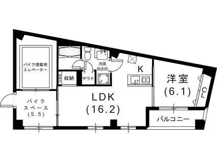 EG-12B(1SLDK/7階)の間取り写真