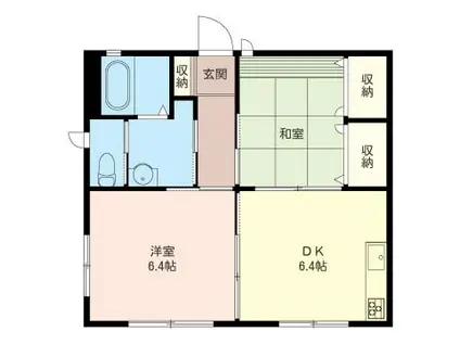 井の頭ハイム(2DK/1階)の間取り写真