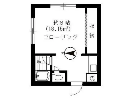 西麻布BGA(ワンルーム/4階)の間取り写真