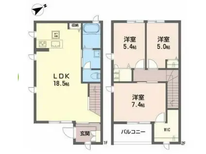 クラヴィエII(3LDK/1階)の間取り写真
