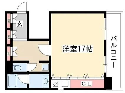 HEARTS WAVE(1K/4階)の間取り写真